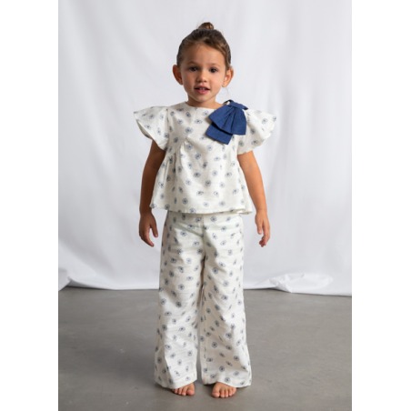 Conjunto pantalón largo y top estampado niña mayoral