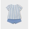 Conjunto bermuda y camisa de rayas bebe mayoral