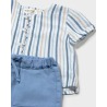 Conjunto bermuda y camisa de rayas bebe mayoral