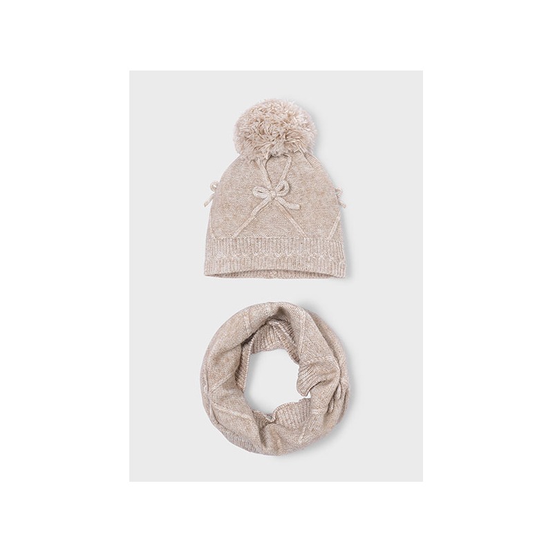Conjunto gorro bufanda lazos niña mayoral