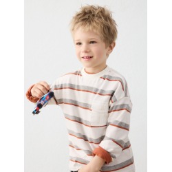 Camiseta m/l rayas niño...