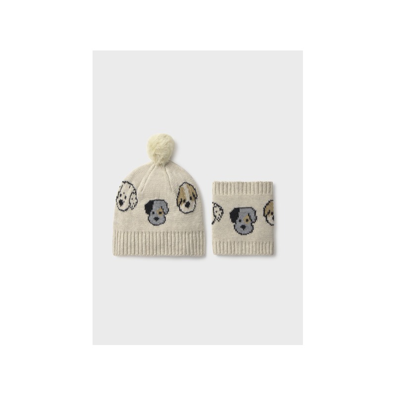 Conjunto gorro cuello perritos bebe mayoral