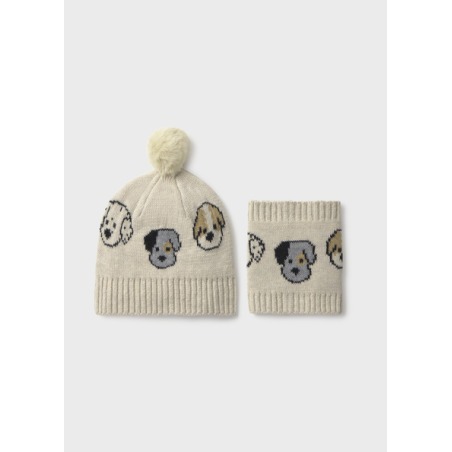 Conjunto gorro cuello perritos bebe mayoral