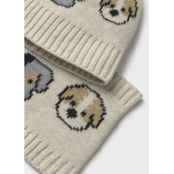 Conjunto gorro cuello perritos bebe mayoral