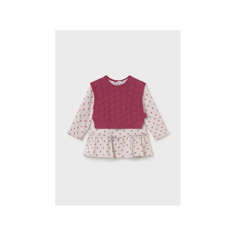 Vestido con chaleco bebé mayoral