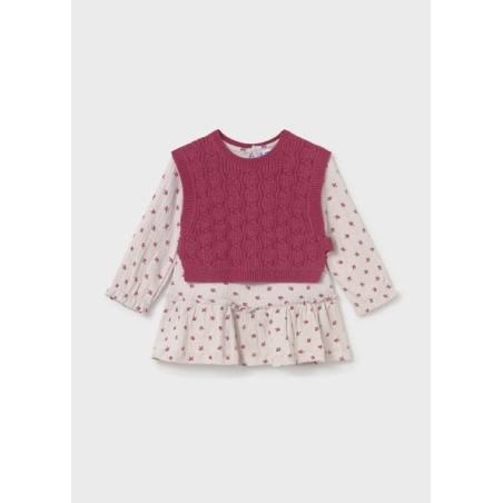 Vestido con chaleco bebé mayoral