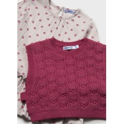 Vestido con chaleco bebé mayoral