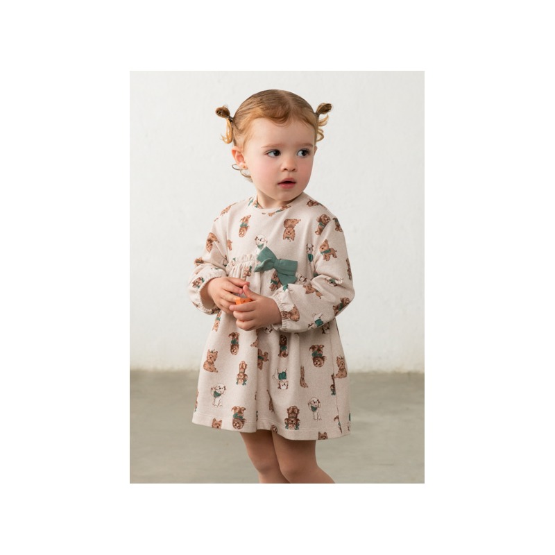 Vestido lazo estampado bebé niña mayoral