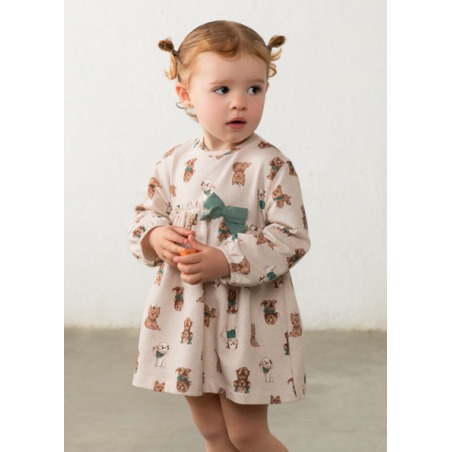 Vestido lazo estampado bebé niña mayoral