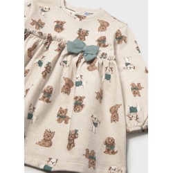 Vestido lazo estampado bebé niña mayoral