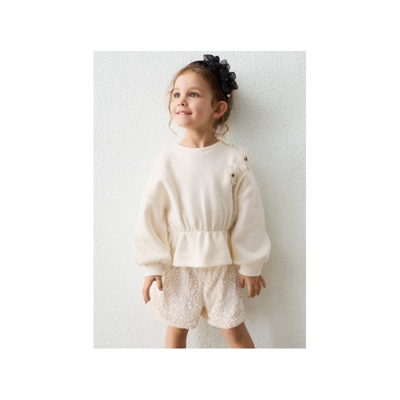 Conjunto bermuda lentejuelas y top niña mayoral