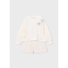 Conjunto bermuda lentejuelas y top niña mayoral