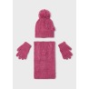 Conjunto gorro, bufanda, guantes flores niña mayoral