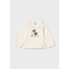 Camiseta cuello volante bebé niña mayoral