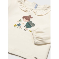 Camiseta cuello volante bebé niña mayoral