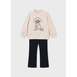 Conjunto legging y sudadera perro niña mayoral