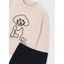 Conjunto legging y sudadera perro niña mayoral
