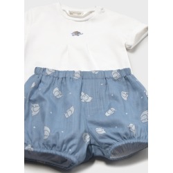 Conjunto pantalón corto y camiseta bebe niño mayoral