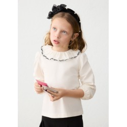 Blusa cuello volante niña...