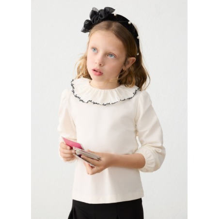 Blusa cuello volante niña mayoral