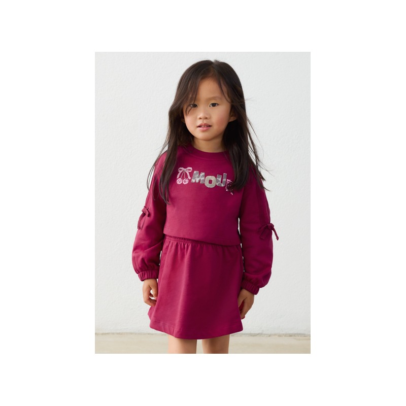 Vestido felpa bordado niña mayoral