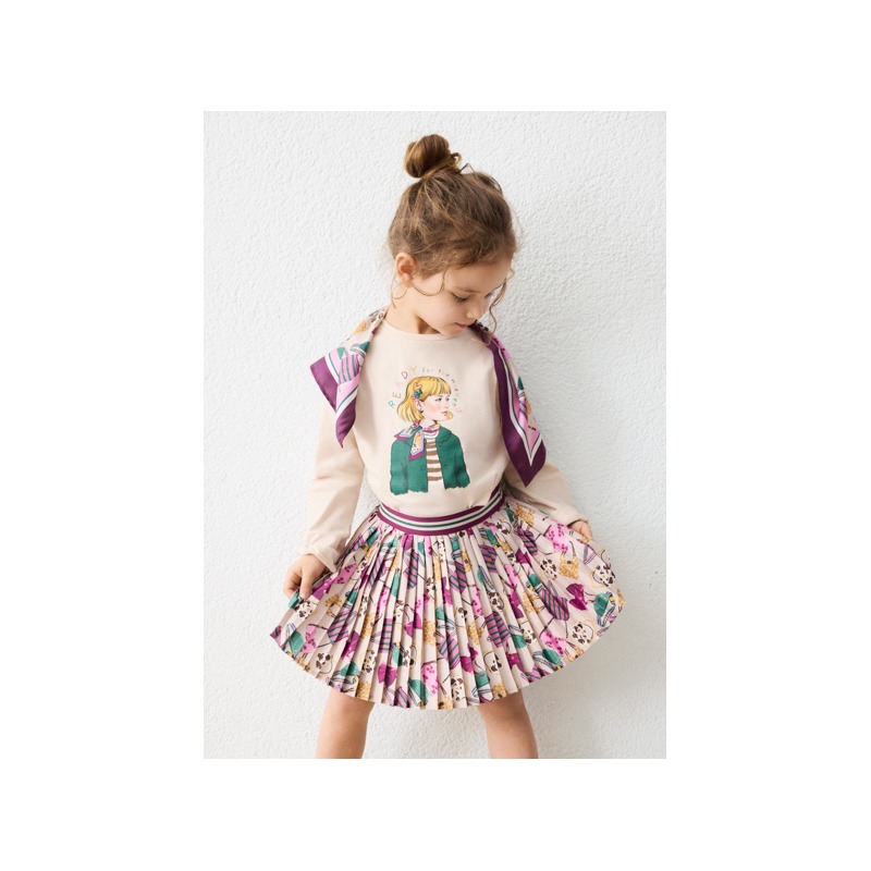 Falda plisada estampada niña mayoral