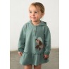 Vestido con capucha volantes bebé niña mayoral