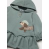 Vestido con capucha volantes bebé niña mayoral