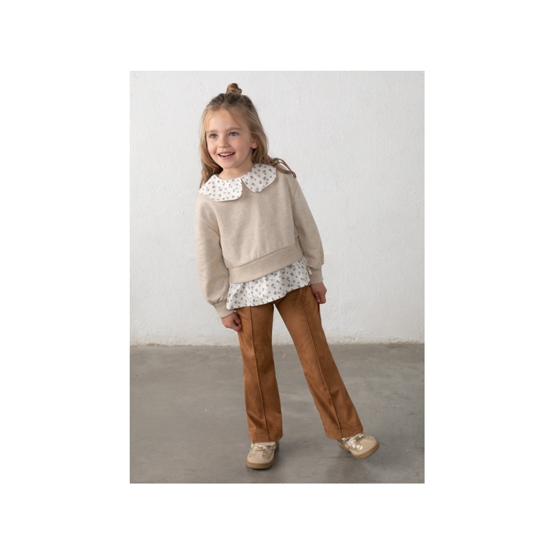 Conjunto legging efecto ante y blusa niña mayoral