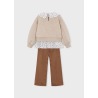 Conjunto legging efecto ante y blusa niña mayoral