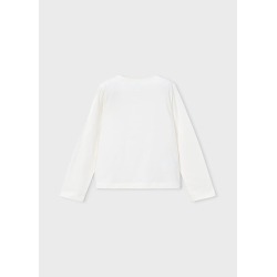 Camiseta básica flor niña mayoral