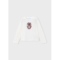 Camiseta básica flor niña...