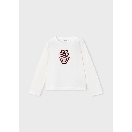 Camiseta básica flor niña mayoral
