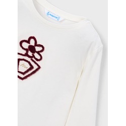 Camiseta básica flor niña mayoral