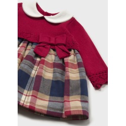 Vestido tricot combinado bebe niña mayoral