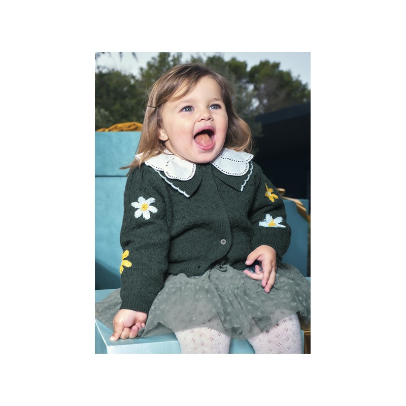 Rebeca tricot flores bordados bebe niña mayoral