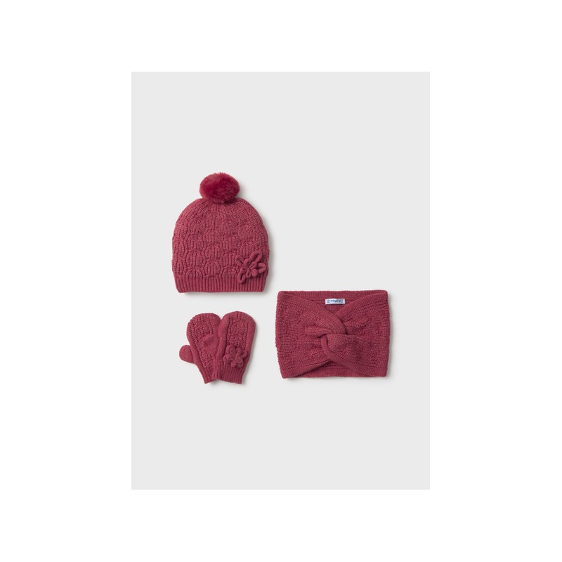 Conjunto gorro braga tricot bebe niña mayoral