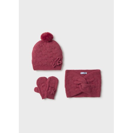 Conjunto gorro braga tricot bebe niña mayoral