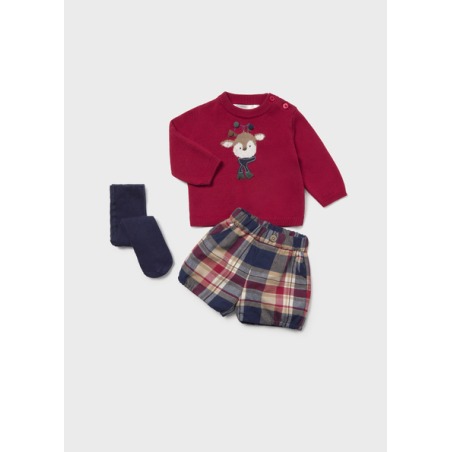Conjunto pantalon corto leotardos bebe niño mayoral