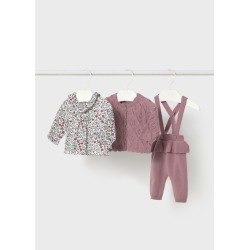 Conjunto 3 piezas bebe niña mayoral