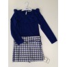 Conjunto short pata gallo y jersey lazo