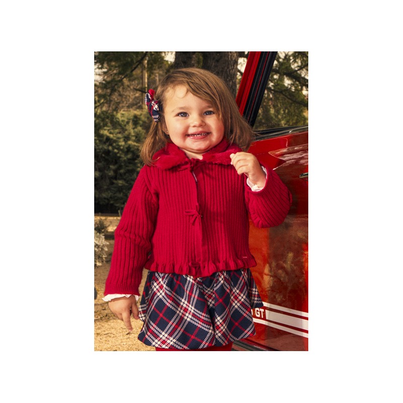 Rebeca tricot cuello pelo bebe niña mayoral