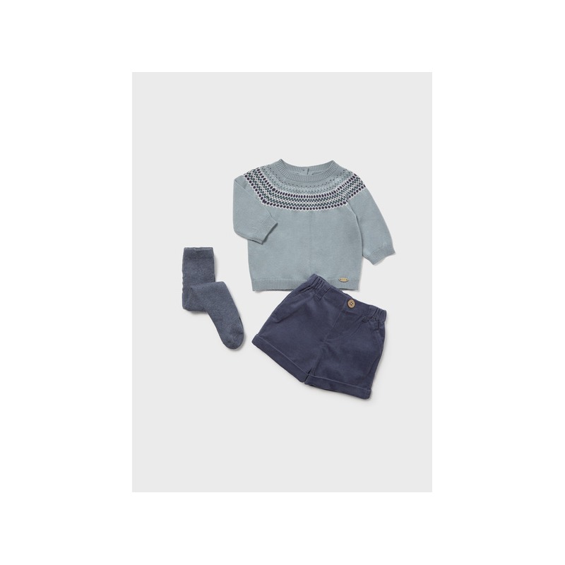 Conjunto pantalon corto leotardos bebe niño mayoral