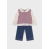 Conjunto pantalon chaleco unido bebe niña mayoral