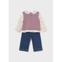 Conjunto pantalon chaleco unido bebe niña mayoral