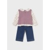 Conjunto pantalon chaleco unido bebe niña mayoral