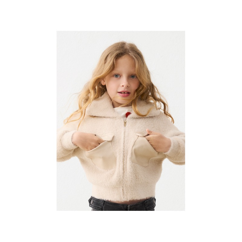 Sudadera cremallera tricot niña mayoral