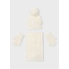Conjunto gorro, bufanda, guantes flores niña mayoral
