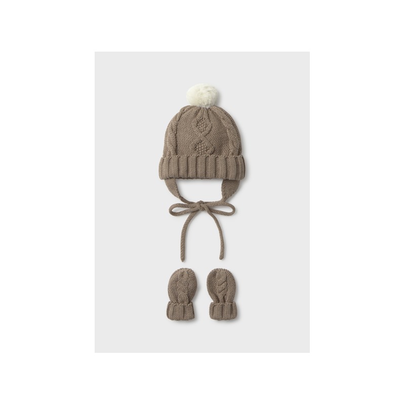 Conjunto gorro y manoplas tricot bebe mayoral