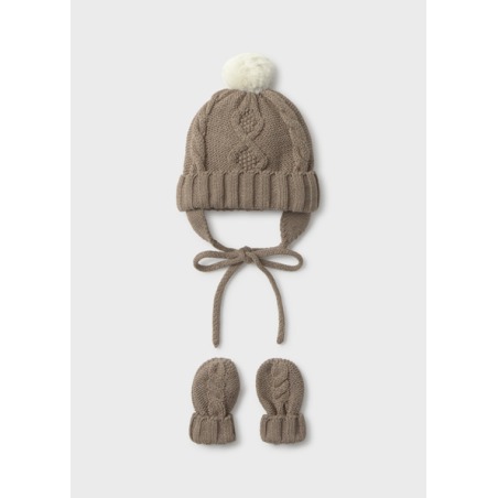 Conjunto gorro y manoplas tricot bebe mayoral